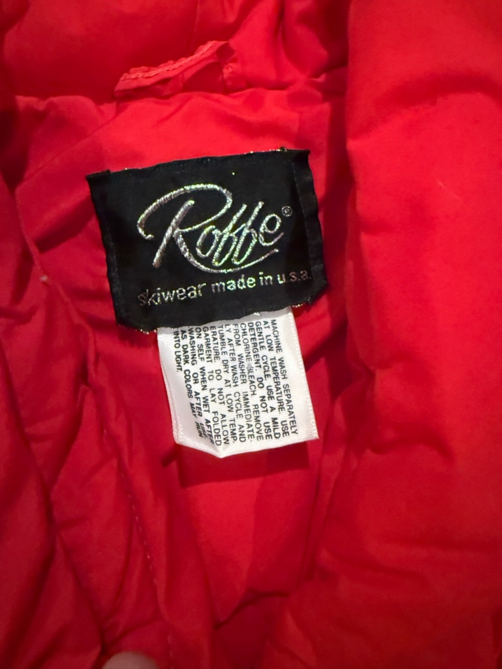 VTG Cropped Red Puffer Vest Size S Western Ski - Picture 3 of 7